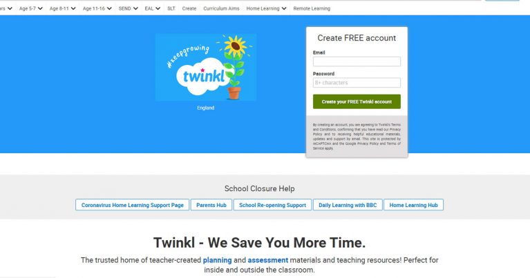 twinkl teacher resources website